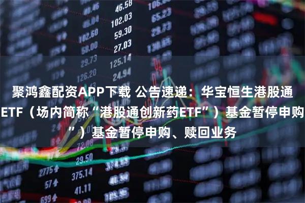 聚鸿鑫配资APP下载 公告速递：华宝恒生港股通创新药精选ETF（场内简称“港股通创新药ETF”）基金暂停申购、赎回业务