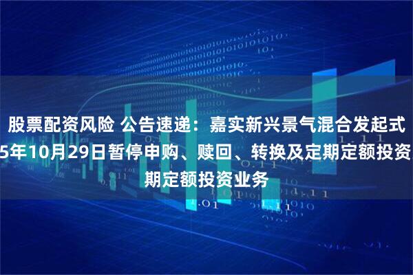 股票配资风险 公告速递：嘉实新兴景气混合发起式2025年10月29日暂停申购、赎回、转换及定期定额投资业务